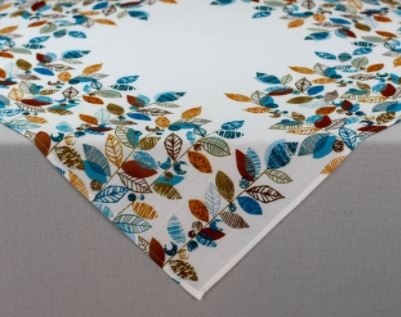 Barbro 85x85 Duk Turkis/Orange
